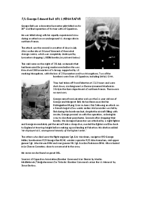 A preview of a PDF biography for Ball, George Edward